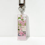 분홍꽃 네컷 아크릴 키링