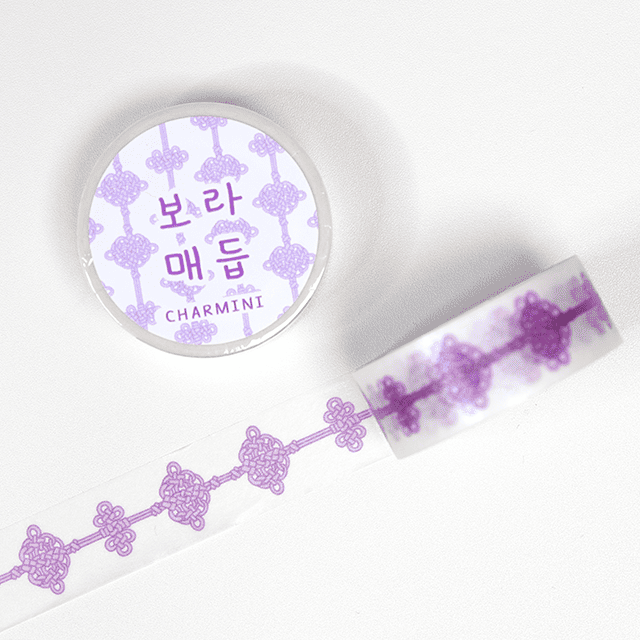 a-1 보라 매듭 마스킹테이프 - 이미지 1